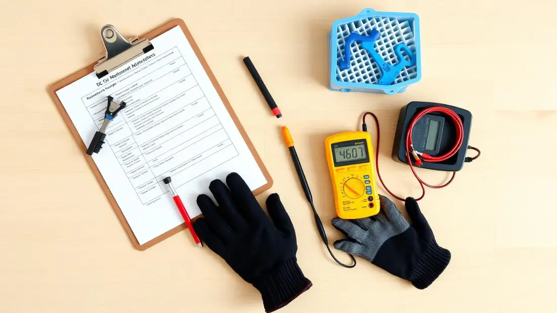 HVAC technician servicing an outdoor AC condenser unit in Dubai